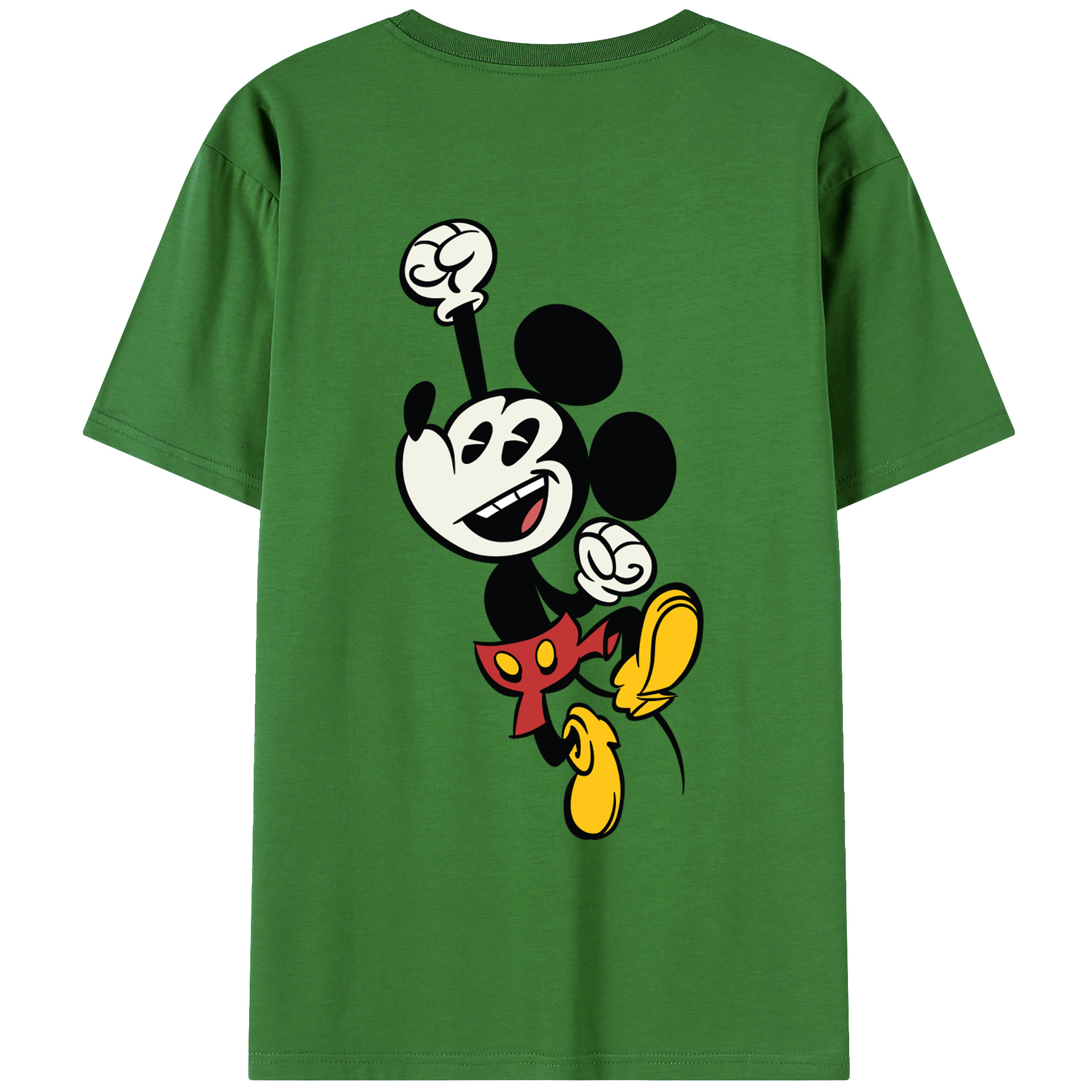 （画像用） ミッキーマウス Mickey Mouse レディース半袖Tシャツ(バックプリント)
